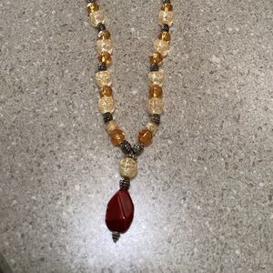 Handmade beaded necklace and bracelet